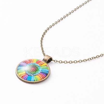 Rainbow Pride Necklace NJEW-F290-01K-1