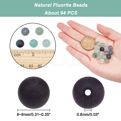 Natural Fluorite Beads Strands G-AR0003-76-1