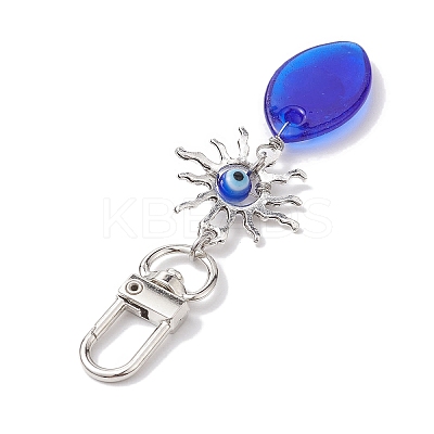 Evil Eye Lampwork Pendant Decorations HJEW-JM01997-05-1