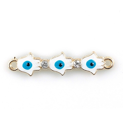 Alloy Evil Eye Enamel Connector Charms X1-FIND-TAC0016-24A-1
