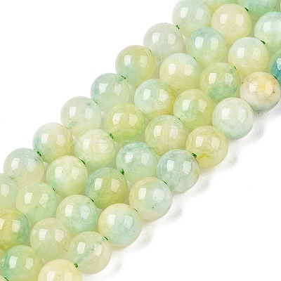Dyed Natural White Jade Beads Strands G-T138-6mm-210-21-1