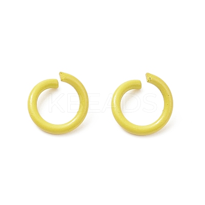 Spray Painted Iron Open Jump Rings IFIN-F149-F18-1