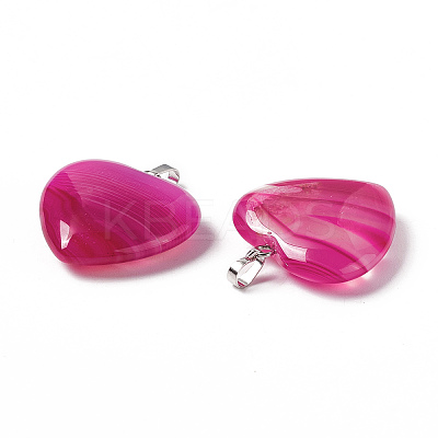 Natural Agate Pendants G-G956-B64-FF-1