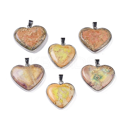 Natural Imperial Jasper Pendants KK-F868-28P-1