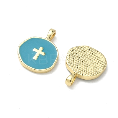 Brass Enamel Pendants KK-G417-01LG-09-1