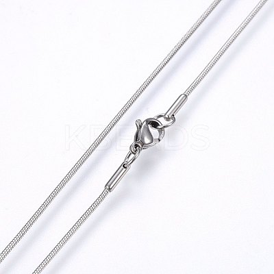 Non-Tarnish 304 Stainless Steel Snake Chain Necklaces NJEW-E122-32C-1
