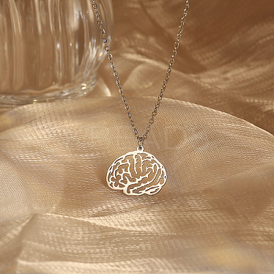 Non-Tarnish 304 Stainless Steel Pendant Necklaces BH9287-2-1