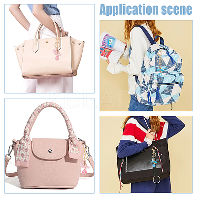 2Pcs 2 Colors Cute Sweet Macaron Cake Resin Keychain KEYC-WR0001-43-1