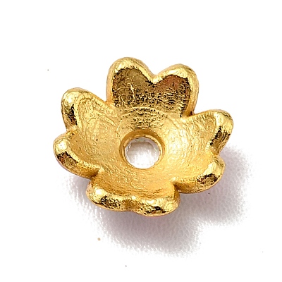 4-Petal Alloy Enamel Bead Caps FIND-G029-06G-02-1