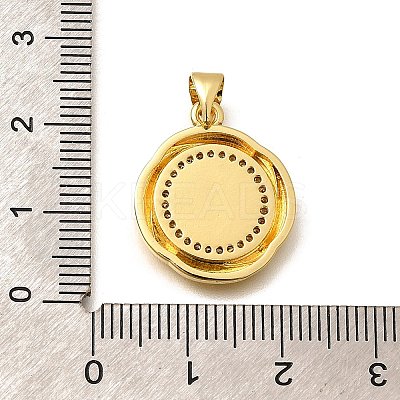 Religion Themed Rack Plating Brass Micro Pave Cubic Zirconia Pendants KK-L226-007G-02-1