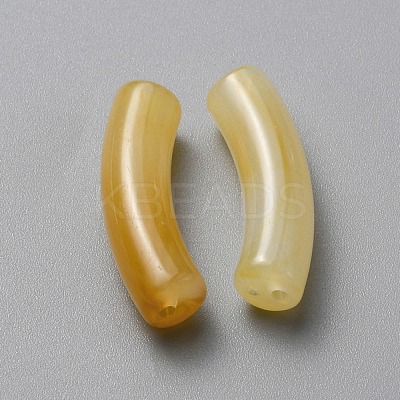 Opaque Acrylic Beads MACR-WH0007-83H-1