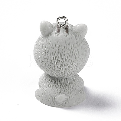 Opaque Resin Pendants RESI-E032-01P-07-1