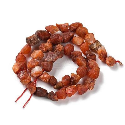 Raw Rough Natural Carnelian Beads Strands G-B065-C22-1