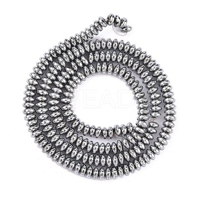 Non-Magnetic Synthetic Hematite Beads Strands G-C124-4x2mm-2-1