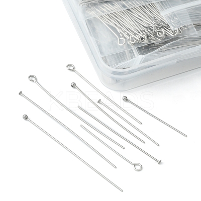 540Pcs 9 Styles 304 Stainless Steel Pin Sets STAS-FS0001-34-1