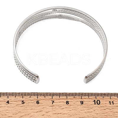 304 Stainless Steel Multi-strand Cuff Bangles for Women SA-CBA82C8-06P-1