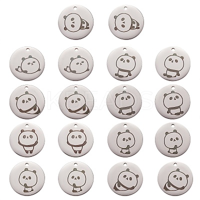 18Pcs 9 Style Stainless Steel Pendant STAS-SZ0002-11-1