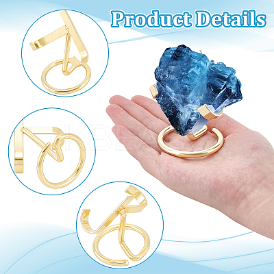 8Pcs Iron Crystal Mineral Display Holder ODIS-TW0001-01-1