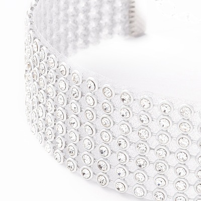 7 Row Crystal Rhinestone Choker Necklace NJEW-F289-01B-P-1
