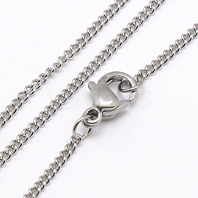 Tarnish Resistant Trendy Unisex 304 Stainless Steel Twisted Chain Necklaces NJEW-M043-B-02-1