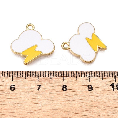 Rack Plating Alloy Enamel Pendants ENAM-T020-22-RS-1
