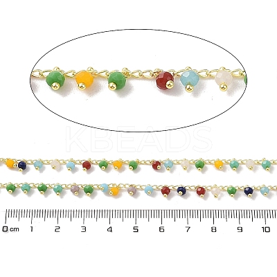 Brass & Glass Link Chain CHC-A009-05G-03-1