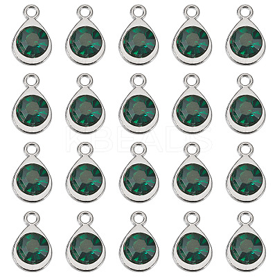 20Pcs Faceted Glass Charms RGLA-TADJ0001-01H-1
