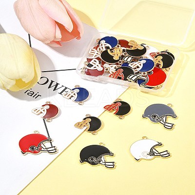 30Pcs 8 Styles Alloy Enamel Links ENAM-FS0002-50-1