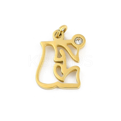 304 Stainless Steel Pendants LS-STAS-R137-01G-E-1