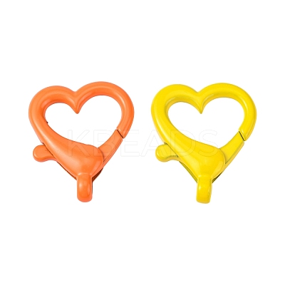 Spray Painted Eco-Friendly Alloy Lobster Claw Clasps PALLOY-T080-05-NR-1