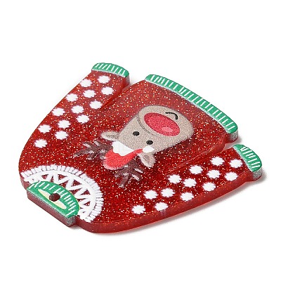 Christmas Themed Acrylic Pendants SACR-P022-03B-1
