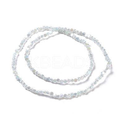 Transparent Electroplate Glass Beads Strands GLAA-E036-06A-1