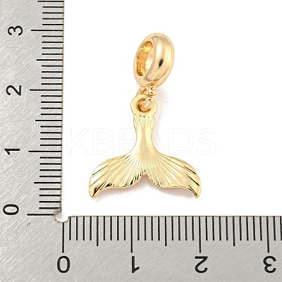 Rack Plating Alloy Enamel Fishtail European Dangle Charms FIND-B034-49G-02-1