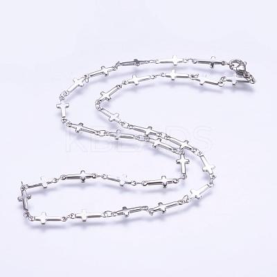 Non-Tarnish 304 Stainless Steel Chain Necklaces STAS-P164-01P-1