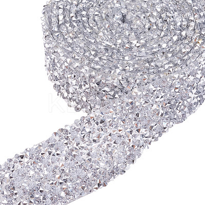 Glitter Resin Hotfix Rhinestone(Hot Melt Adhesive On The Back) OCOR-WH0052-01F-1