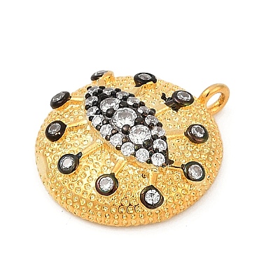 Brass Micro Pave Cubic Zirconia Pendants KK-U058-01G-1