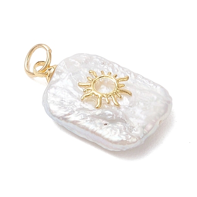 3Pcs 3 Styles Natural Baroque Keshi Pearl Pendants PALLOY-JF04921-1