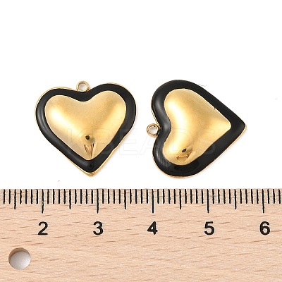 304 Stainless Steel Enamel Pendants STAS-P380-09G-04-1