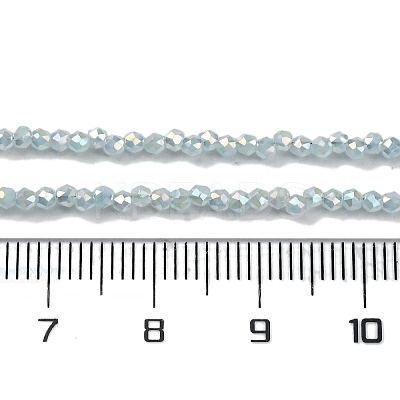 Transparent Electroplate Glass Beads Strands EGLA-H107-01A-B08-1