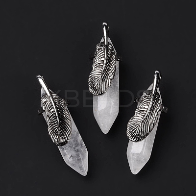 Natural Quartz Crystal Pendants G-E059-04AS-07-1