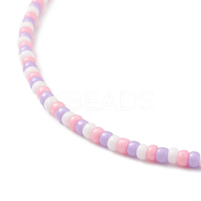 3Pcs 3 Color Glass Seed Braided Beaded Necklaces Set for Women NJEW-JN04117-1