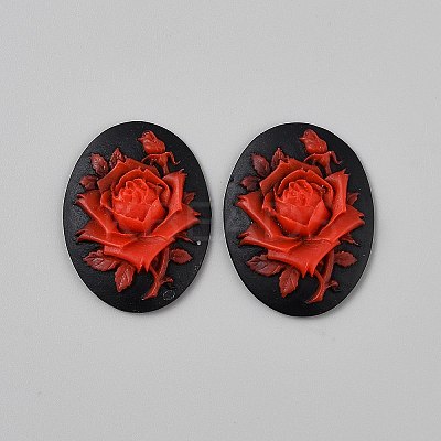 Resin Cabochons CRES-WH0018-02D-1