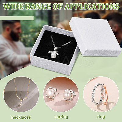 Square Kraft Paper Necklace Earring Storage Gift Boxes LS-CON-WH0095-88B-1