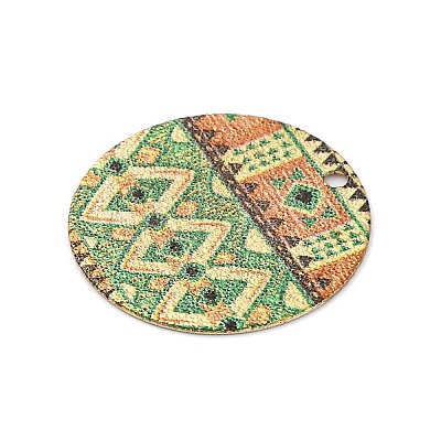 Geometric Alloy Sheet Printed Pendant Earrings Accessories PALLOY-E139-01G-09-1