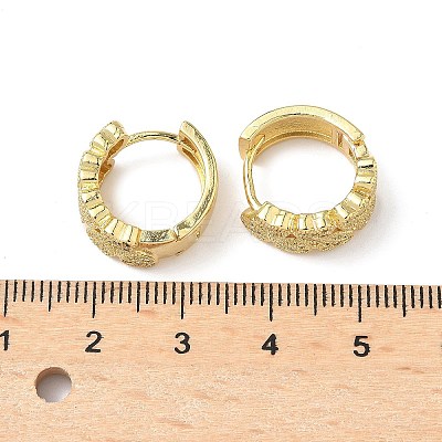 Heart Brass Micro Pave Cubic Zirconia Hoop Earrings EJEW-A132-10G-02-1