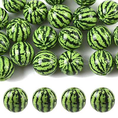 20Pcs Opaque Acrylic Beads MACR-FS0002-28A-1