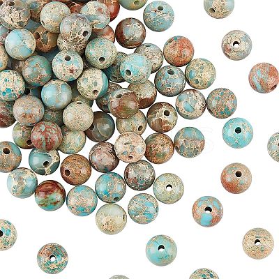 Natural Regalite/Imperial Jasper/Sea Sediment Jasper Beads Strands G-OC0001-05-1