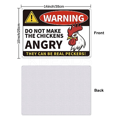 UV Protected & Waterproof Aluminum Warning Signs AJEW-WH0111-H10-1