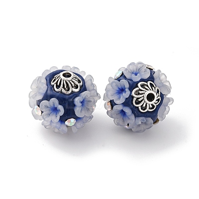 Handmade Resin Indonesia Round Beads IPDL-P005-21AS-01-1