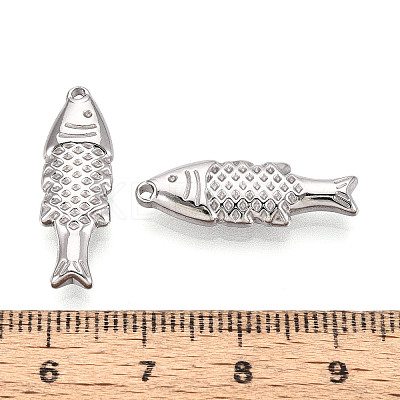 304 Stainless Steel Fish Pendants STAS-T069-10P-1
